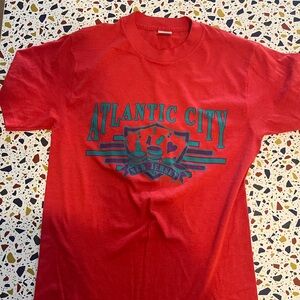 Atlantic City Graphic Tee in Bold Red